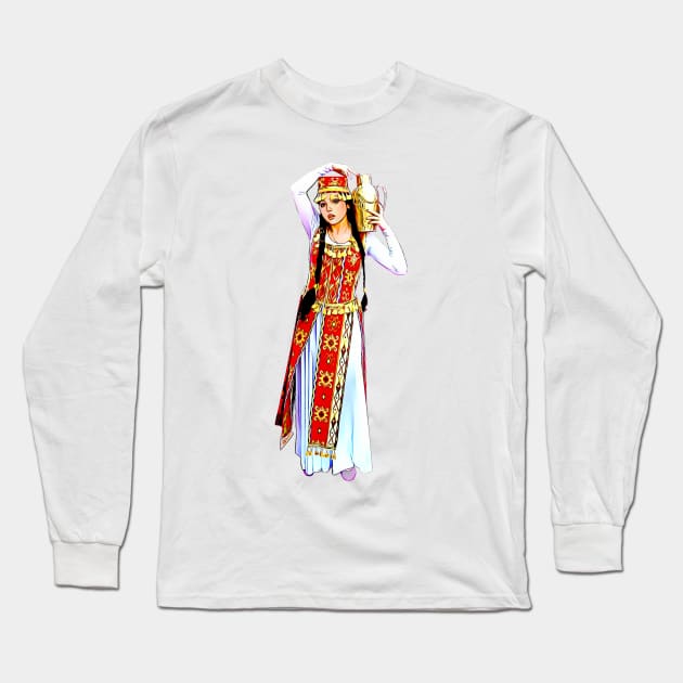 Armenian Lady Ararat Long Sleeve T-Shirt by doniainart